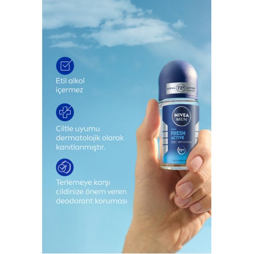 Nivea Men Fresh Active Roll-on Deodorant 50 ml Nivea Men Fresh Active Roll-on Deodorant 50 ml